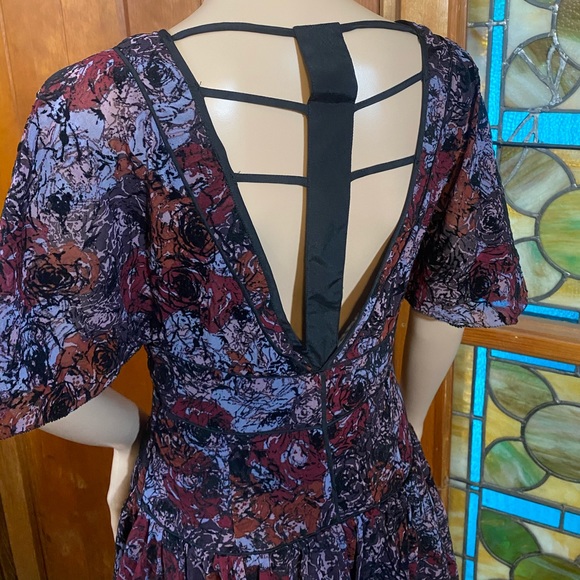 Free People Purple And Red Floral Mini Dress - Picture 11 of 16